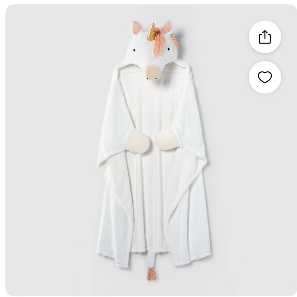 Pillowfort Magical Hooded Unicorn Blanket